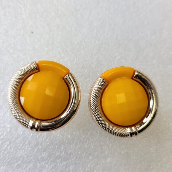 Orange and Gold Earrings - Picture 2 of 8